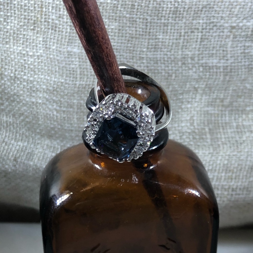 Sterling Silver and White and Blue Topaz*